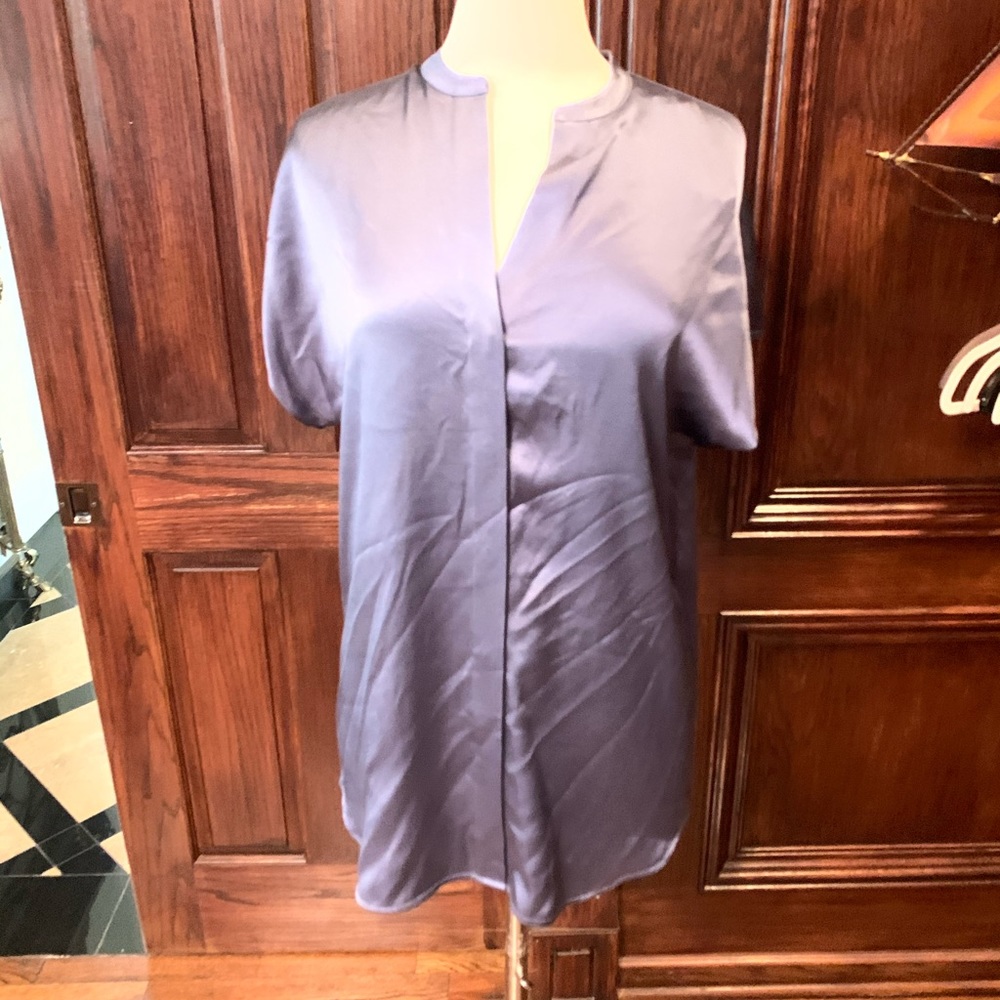 vince silk button down shirt